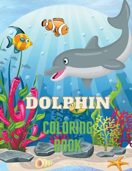 Dolphin Coloring Book Mike Stewart Taschenbuch Kartoniert / Broschiert Englisch-image