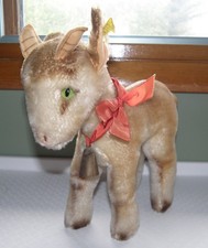 VINTAGE STEIFF 1953-55 ZICKY GOAT 11 IN. MOHAIR EAN 6328.02 US-Zone Germany EUC