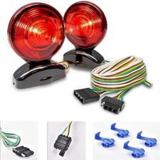 Magnetic Towing Tow Light Kit 12v Trailer Rv Dolly Tail Towed Car Boat Truck New