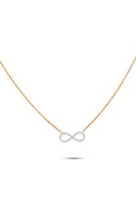 infinity pendant in natural diamonds 18kt gold