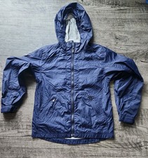 Vintage LL Bean Jacket Kids Sz Large Blue Traveler Utility Wind Breaker Hoodie