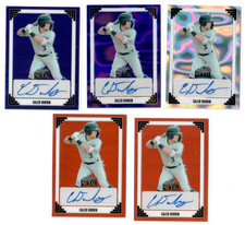 2024 Leaf Metal '91 CALEB DURBIN AUTO RC ROOKIE CARD LOT x5 Purple Red Prismatic