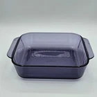 pyrex Amethyst Purple Vtg 8x8x2 Glass Square Dish MADE IN USA #222 Discontinued