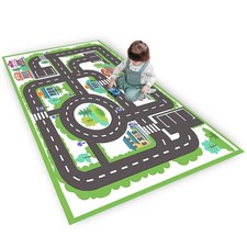 Car Rug Carpet Play Mat Rugs for Kids,Road Traffic City Life Town Play Mat Ga...