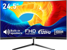 24.5 Inch Gaming Curved Monitor 3000R 120Hz PC Screen Full HD 1080P | Built-In S