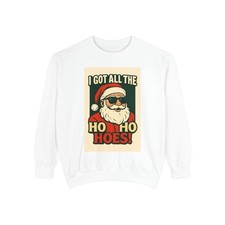 Santa Ho Ho Hoes Unisex Sweatshirt, Funny Christmas Jumper, Holiday Apparel,