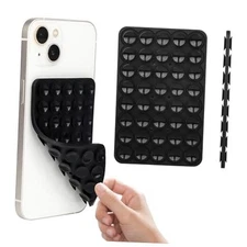Suction Cup Phone Case Mount, Silicon Adhesive Phone Accessory for iPhone Black