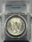 1927 D PEACE SILVER DOLLAR PCGS MS 63