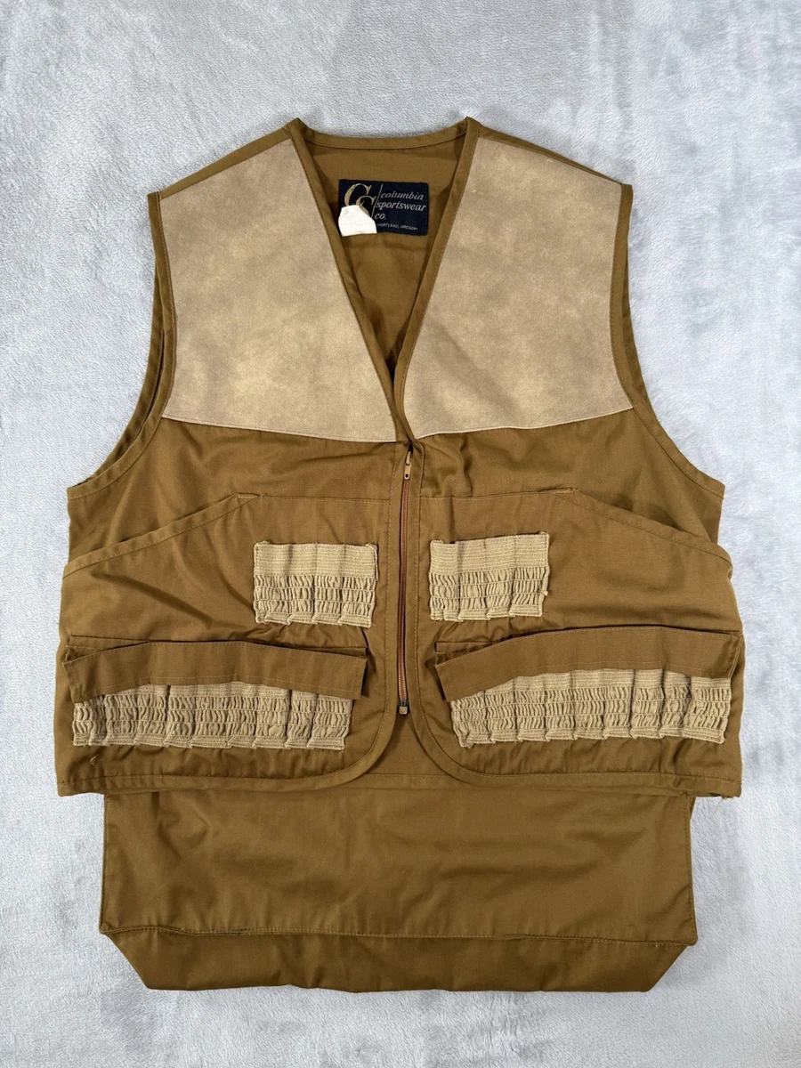 Gilet De Pêche à La Mouche Columbia Vintage – Années 90 – Taille L – Kaki/beige – Made In USA