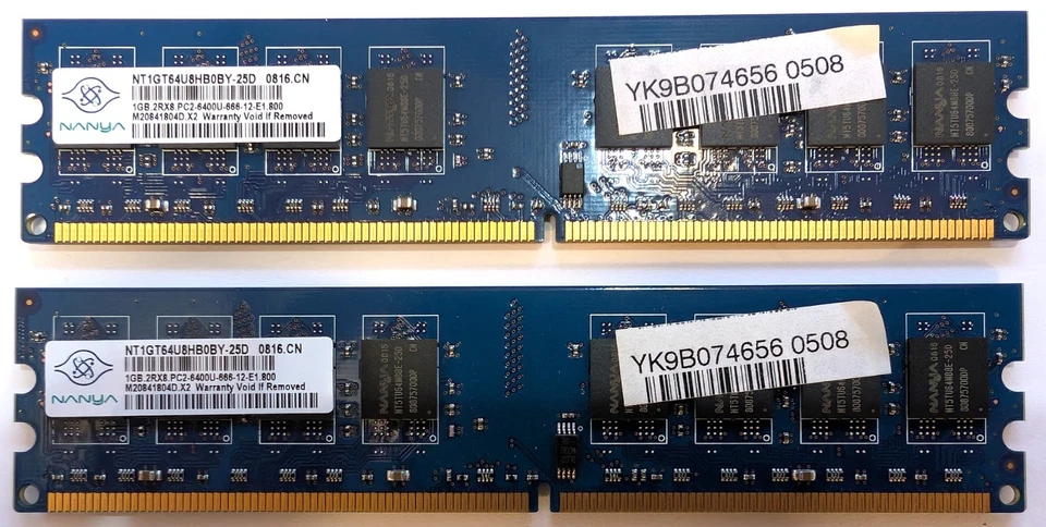 Nanya 6GB (2x2GB + 2x1GB PC2-6400, DDR2-800, SDRAM, DIMM - Bild 3 von 3