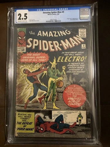 The Amazing Spider-Man #9 (Marvel Comics February 1964) 1st Electro CGC 2.5