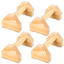 2 Pair Wooden Push-up Bars, Pushup Stands, Push up Bracket, Push-Up Frame wit...
