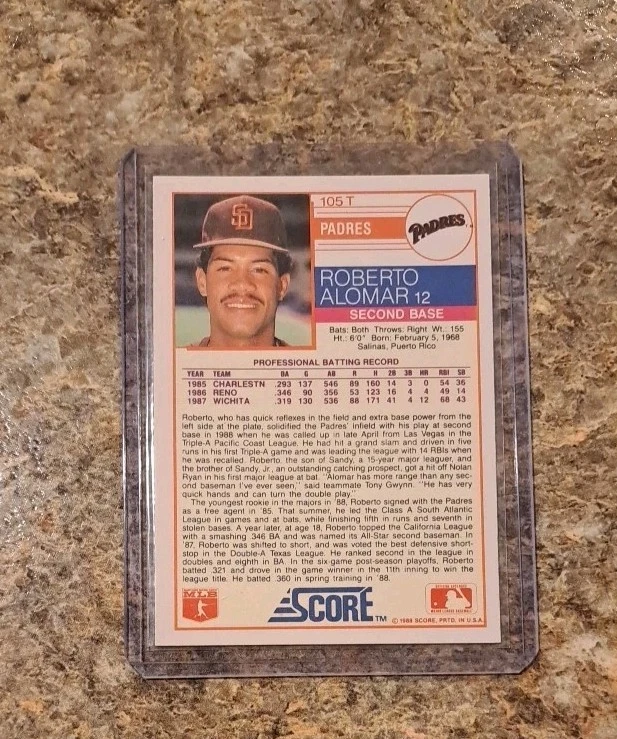 (7) Roberto Alomar 1988 Score Rookie card RC Fleer Donruss Topps Traded 1989 92 - Image 3 of 4