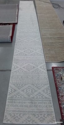 IVORY / LT GREY 2'-0'' x 15'-0'' Flaw in Rug, Reduced Price 1172787044 TUL272G-215
