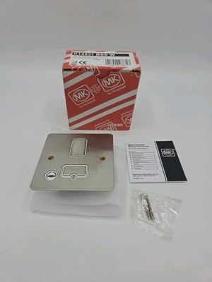 MK geschalteter Sicherungssporn K14931 BSS W - 13A Anschlusseinheit Flex Steckdose Stanless 
