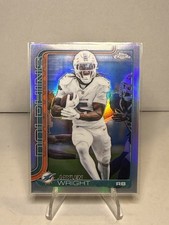 2025 Topps Chrome Football Jaylen Wright REFRACTOR Miami Dolphins #190 
