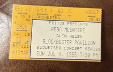 REBA MCENTIRE RARE CONCERT TICKET STUB SAN BERNARDINO, CA 07/09/1995