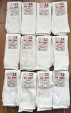 Lot of 12 NEW NOS Pair ALL-STAR KNITWEAR Cotton Tube Socks - Junior Size 6-9