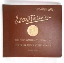 ARTURO TOSCANINI 4 Brahms Symphonies RCA VICTOR Lmtd Edt’n 3LP SET Leather Rare