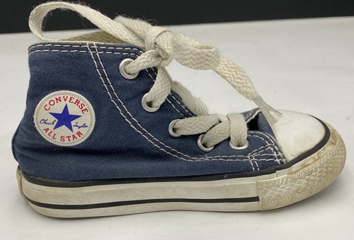 CONVERSE CLASSIC ALL STARS BLUE CANVAS SHOES UNISEX Infant SIZE 6 BASKETBALL - Picture 4 of 9