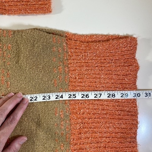 PILCRO Anthropologie tunica rugby oversize maglione pesca e marrone taglia small - Foto 12 di 12