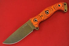 Busse Custom NF Badger Attack .22"  Desert Bronze INFI, Mag Orange/Black G10