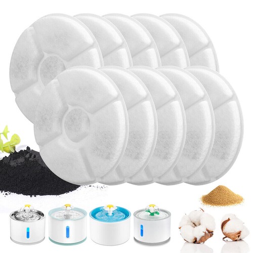 12PCS Replacement Filters for Pet Cat Water Fountain Activated Carbon Filters