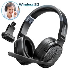 Bluetooth Headsets Over-Ear Headphone Detachable Earpad Single/Dual for Office