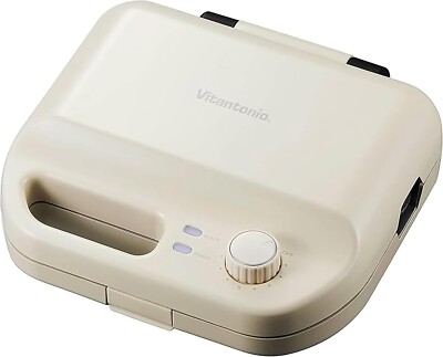 Vitantonio VWH-50-I  Ivory  Waffle & Hot Sandwich Baker 2 Types of Plates AC100V