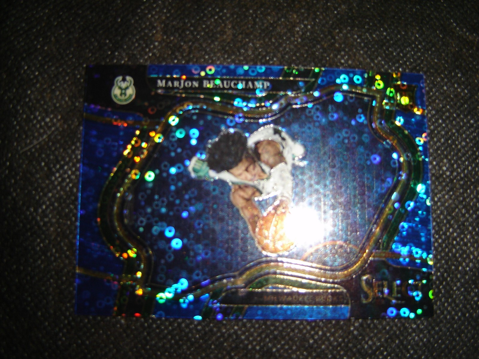 2022-23 Panini Select MarJon Beauchamp Blue Disco Courtside Rookie Card 11/25