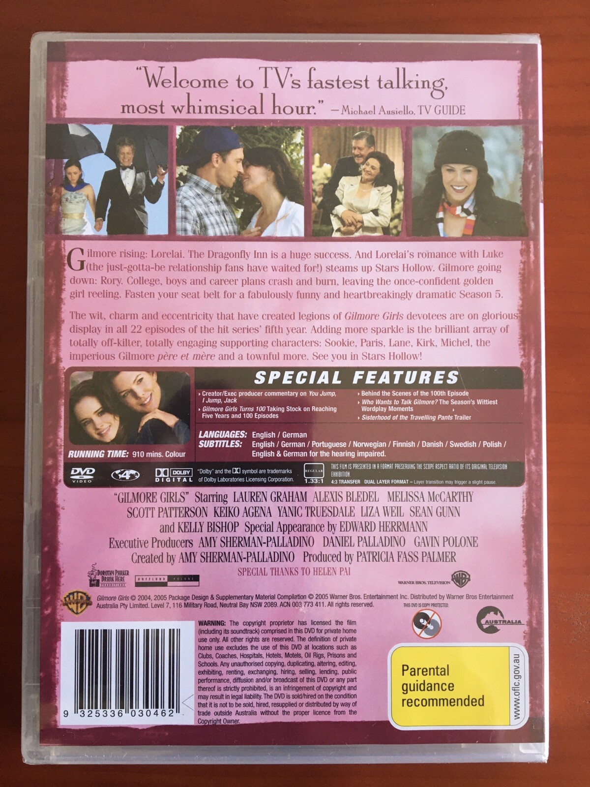 GILMORE GIRLS The Complete Fifth Season (6 x DVD) Region 4 Aust, New