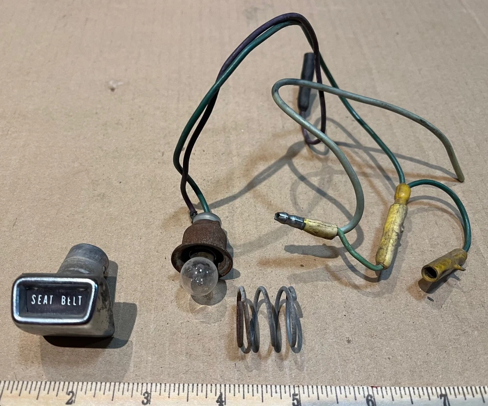 OEM 1966 Ford Falcon Ranchero Seat Belt Warning Dash Light Factory - Image 2 of 3