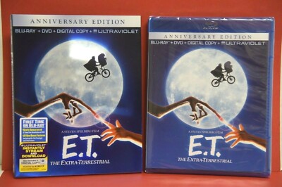 E.T. -  THE EXTRA-TERRESTRIAL - BLU-RAY + DVD + DIGITAL COPY + ULTRAVIOLET - NEW