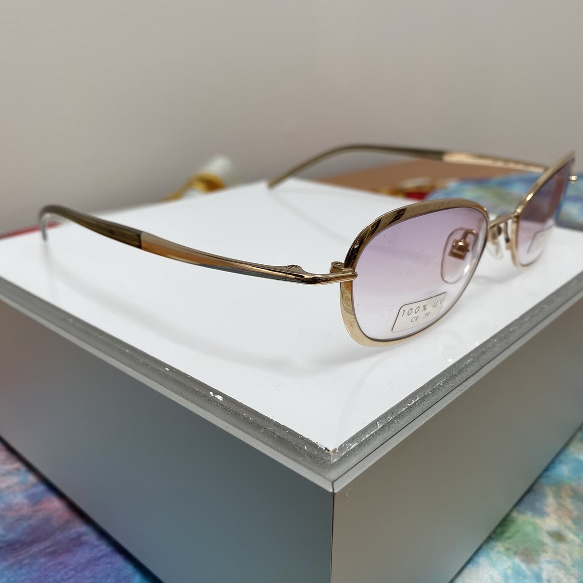 Vintage KATA Cleo Purple Gold Sunglasses | eBay