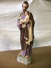 Statua In Gesso San Giuseppe e Gesù  Bambino
