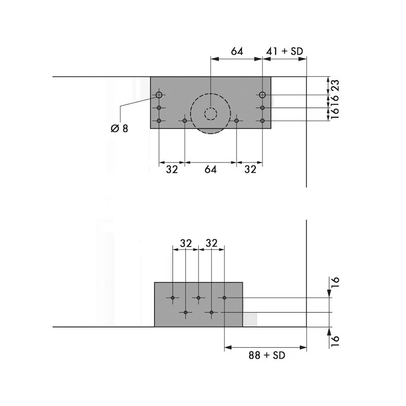 Coppia Fermi Ammortizzati per Ante Scorrevoli - WÜRTH 0684525550 - Immagine 4 di 4