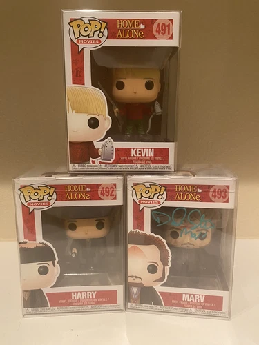 Home Alone Funko Pop Set (Daniel Stern SIGNED Funko) Beckett COA + Pop Protector