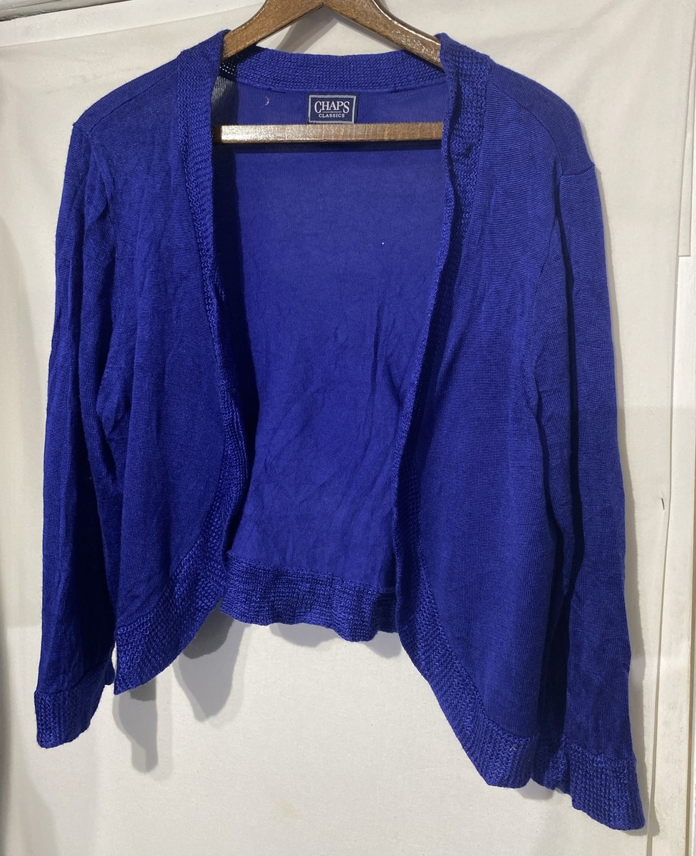Ladies CHAPS Classics Bolero Size (XL) In French Blue,con't