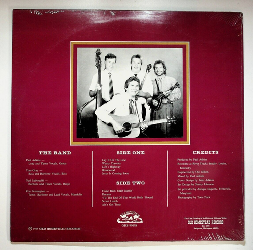Paul Adkins Borderline Band Lay It On The Line Bluegrass Vinyl LP Record SEALED - Picture 2 of 2