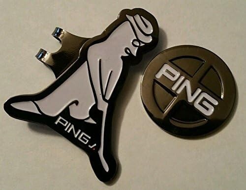 Ping Brand Pingman Hat Clip and Ball Marker Black and White - Special ...