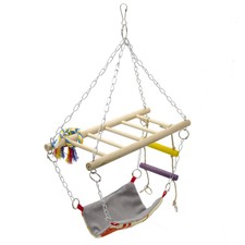 Parrot toy hamster toy with hammock rope ladder game rack squirrel toy double