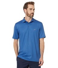 Vineyard Vines Men's Printed Sankaty Polo, Whale Dot Blue Wave Size Medium