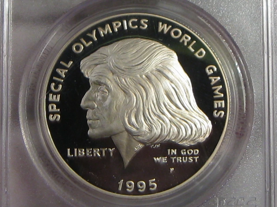 Deep Cameo Proof 1995-P Special Olympics Silver US Commem Dollar PCGSPR69DCAM - Image 2 of 4