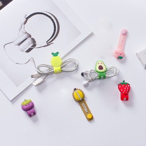 Cartoon Cable Cord Organizer Wire Winder Clip Earphone Holder Wrap Protector - Photo 2/16