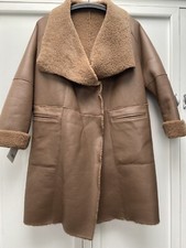 Bnwt £2600 Luxe Sprung Freres 100% Lambskin Reversable Coat S Oversized