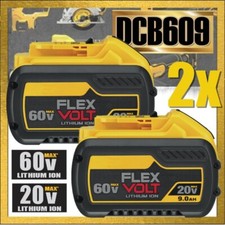 2Pack 9.0Ah for DeWalt FLEXVOLT 20V/60V MAX Battery Lithium-ion DCB609 DCB606-2