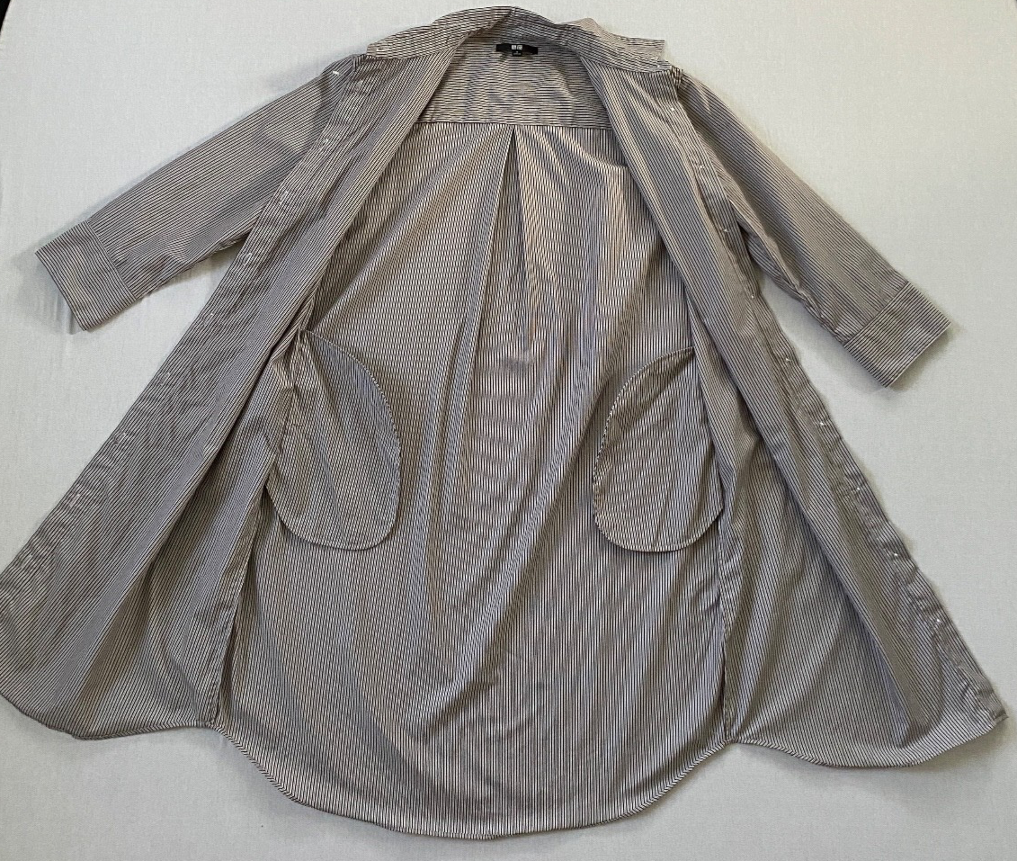 Uniqlo A-Line Shirt Dress with pockets Womens Size M 100% Cotton | eBay