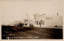SIDNEY MT MONTANA Street Scene 1925 RPPC Postcard Copy