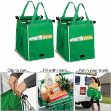 2X Reusable Shopping Bag Grocery Tote Laundry Bags Eco Friendly Foldable Large