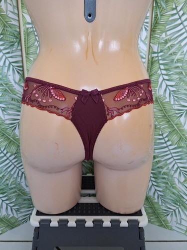SIMONE PERELE STRING TAILLE 1 COULEUR BORDEAUX REF 124700 - Picture 3 of 4